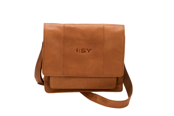 i:SY LEATHER BAG COGNAC